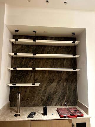 Lobby Shelves & Handrail